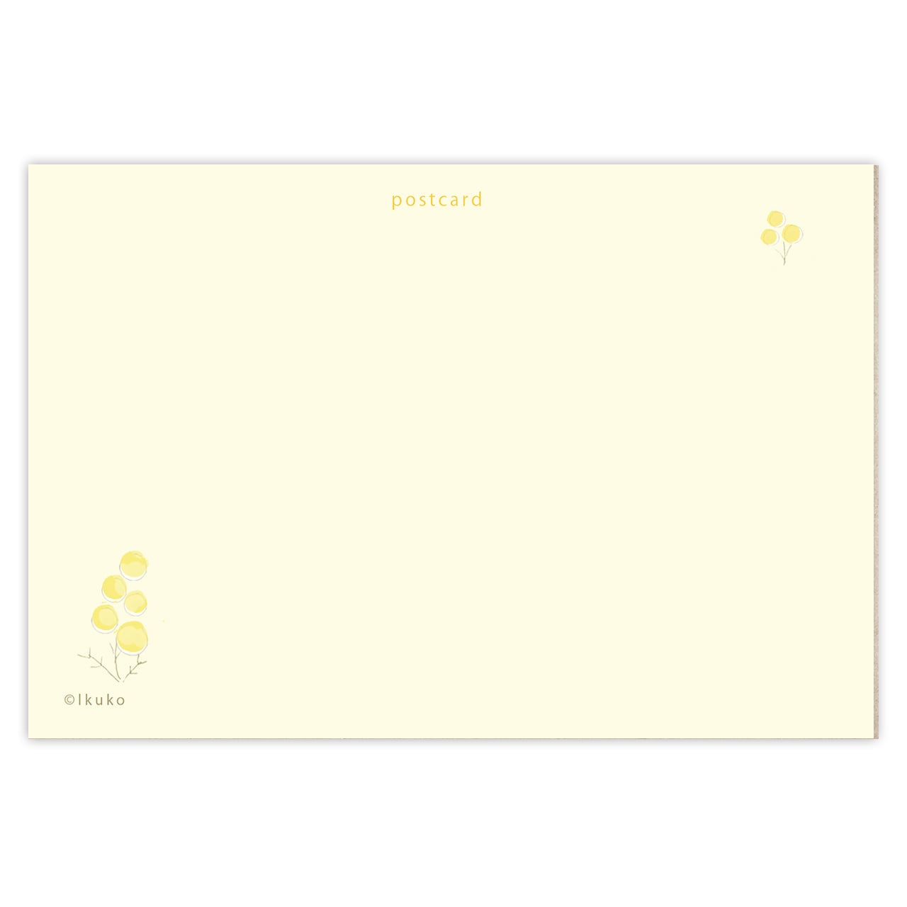 ポストカード『ミモザと一緒に気持ちをお伝えするThank you card