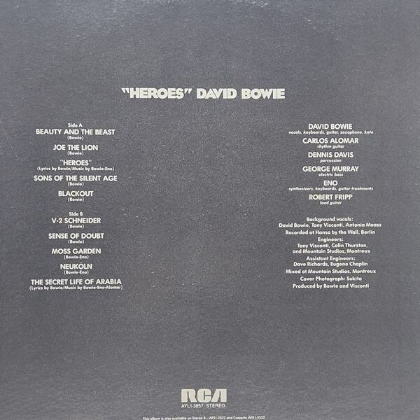 David Bowie / "Heroes" [AYL1-3857] - 画像2