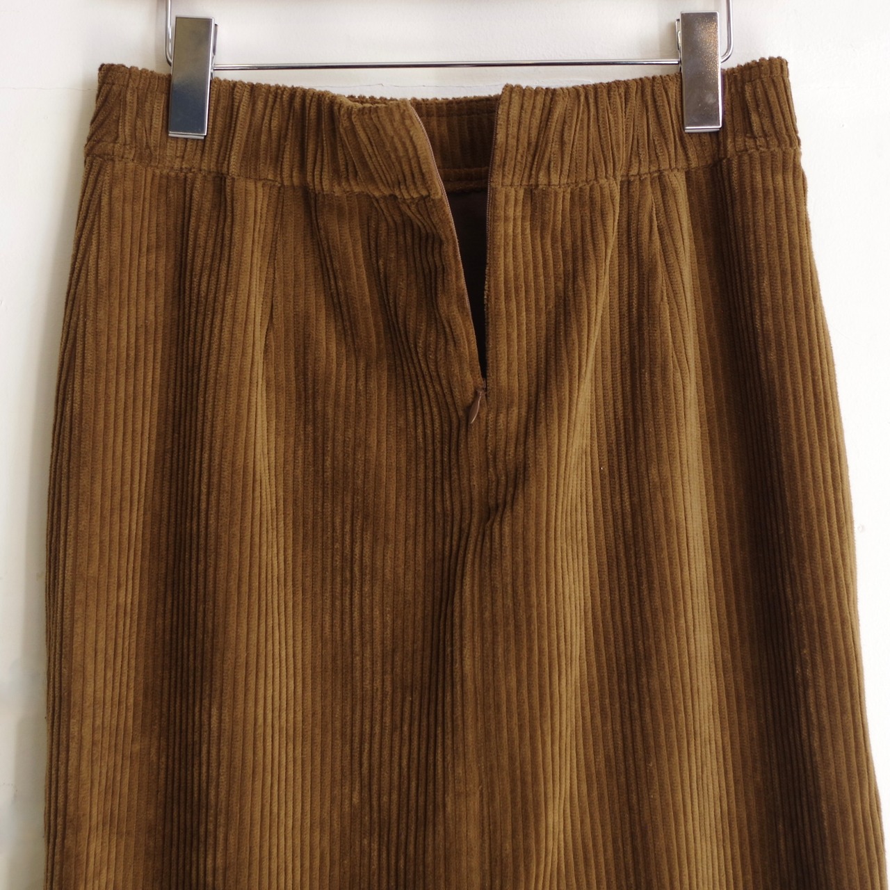 SINME コーデュロイ ロングスカート ショート　ブラウン