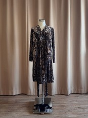 drape design animal pattern dress-5101-12