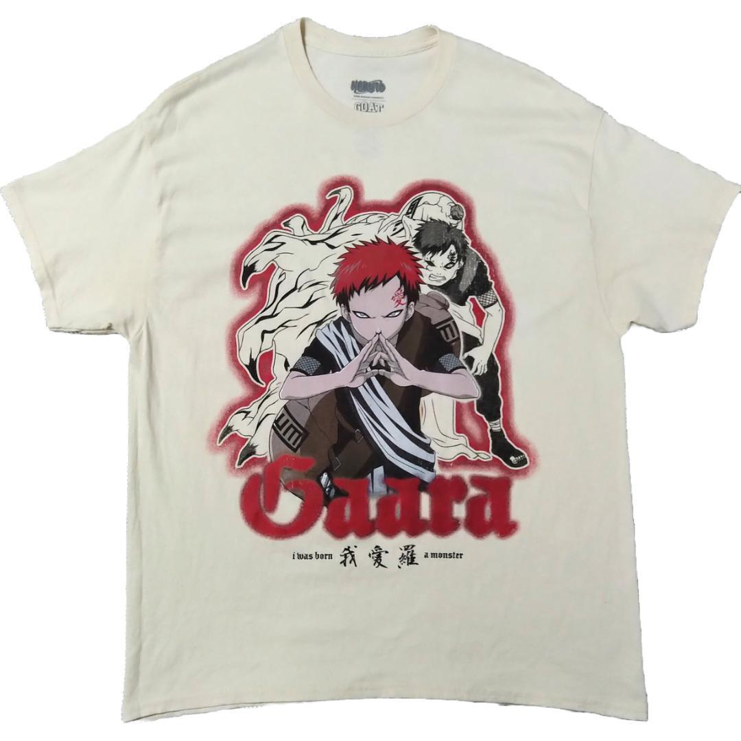 古着 ナルト Tシャツ XLサイズ 生成色 我愛羅 naruto アニメT * | GOLD  
