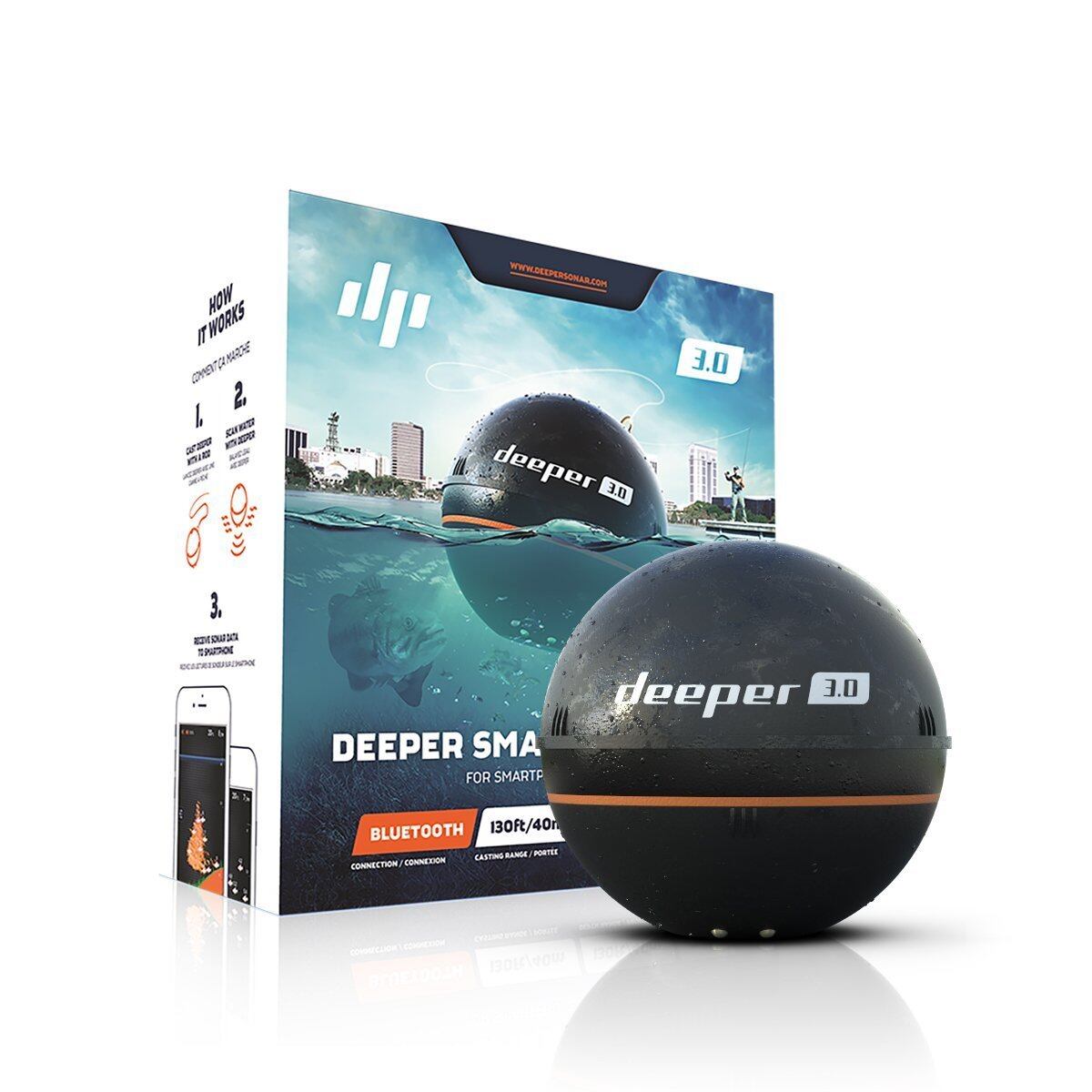 Deeper 3.0 ワイヤレススマート魚群探知機(Bluetooth) Wireless Fishfinder FRI-BT-000002 |  魚群探知機deeper専門店 powered by BASE