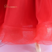 社交ダンス 衣装 スタンダードドレス ドレス ワンピース スタンダード フロート レース ダンス デモ パーティ 発表会 黒 上品 ブラック系 レッド系 豪華 ドレス スカート フロート 3枚重ね 露出少なめ 上品デザイン Mサイズ