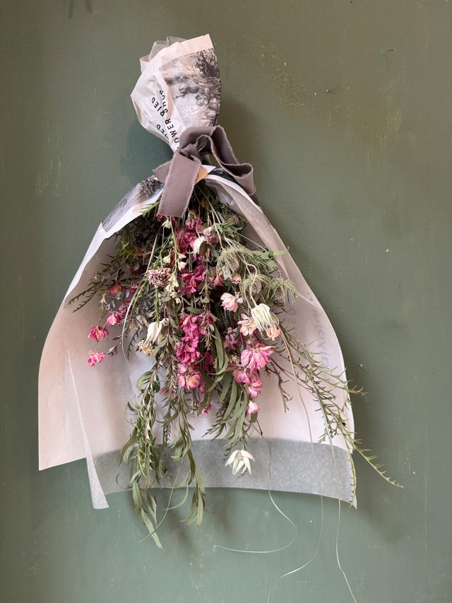 春色デイジーの籠花　ベージュ