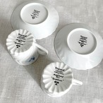 リモージュ Tharaud コーヒーカップ ソーサー ブルー花模様