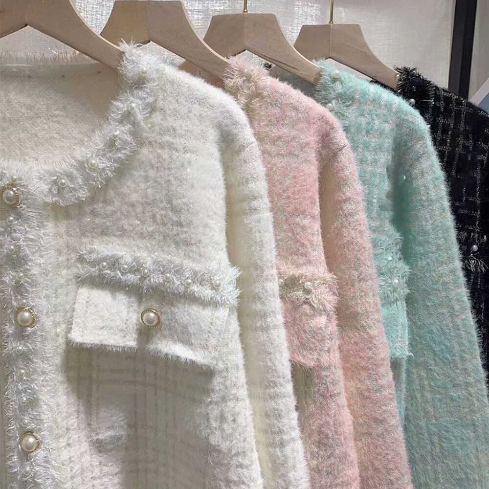 ツイード風 ジャケット レディース 秋冬 韓国 アウター おしゃれ きれいめ 大人 かわいい 通勤 ビジネス オフィス ラメ フォーマル 大人可愛い 大人女子