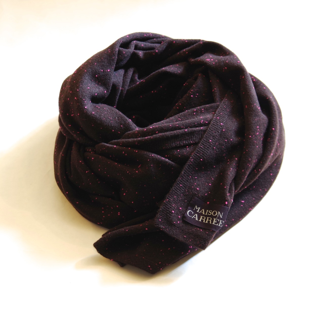 MAISON CARRÉE CASHMERE Stardust STOLE "BURGUNDY" 再入荷