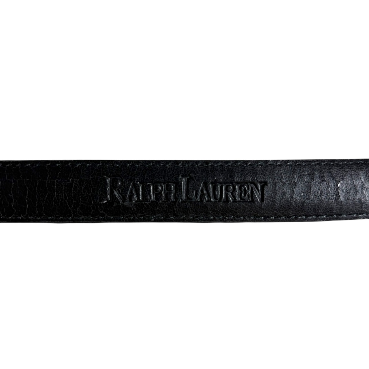 RALPH LAUREN black leather narrow belt