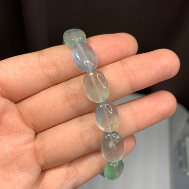 b205 ブルーグリーンフローライトブレスレット