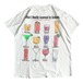 90s USA製 カクテル 教科 ジョーク vintage T-shirt