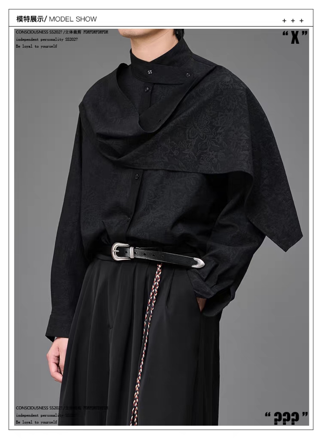 RFDRFD 26AW 26AW 3Dカット スカーフネック モードシャツ
