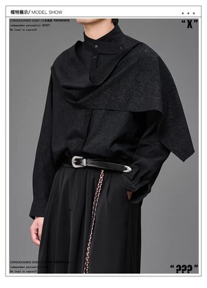 RFDRFD 26AW 26AW 3Dカット スカーフネック モードシャツ