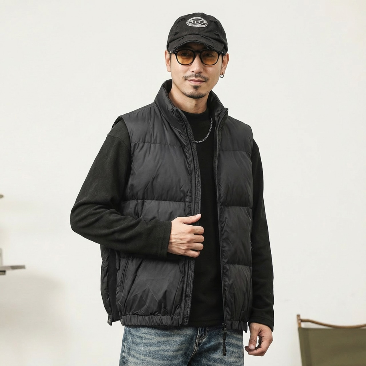 ライトウォームスタンドカラーベスト 　TB1785・画像6