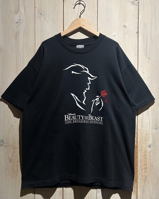 【a.k.a.C.a.k.a vintage】“Disney”“Beauty and the Beast” Embroidery Vintage T-Shirt