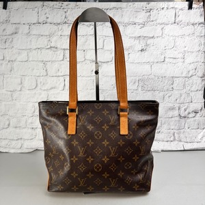 LOUIS VUITTON ヴィトン カバピアノ モノグラム レザー トートバッグ ブラウン A-13717
