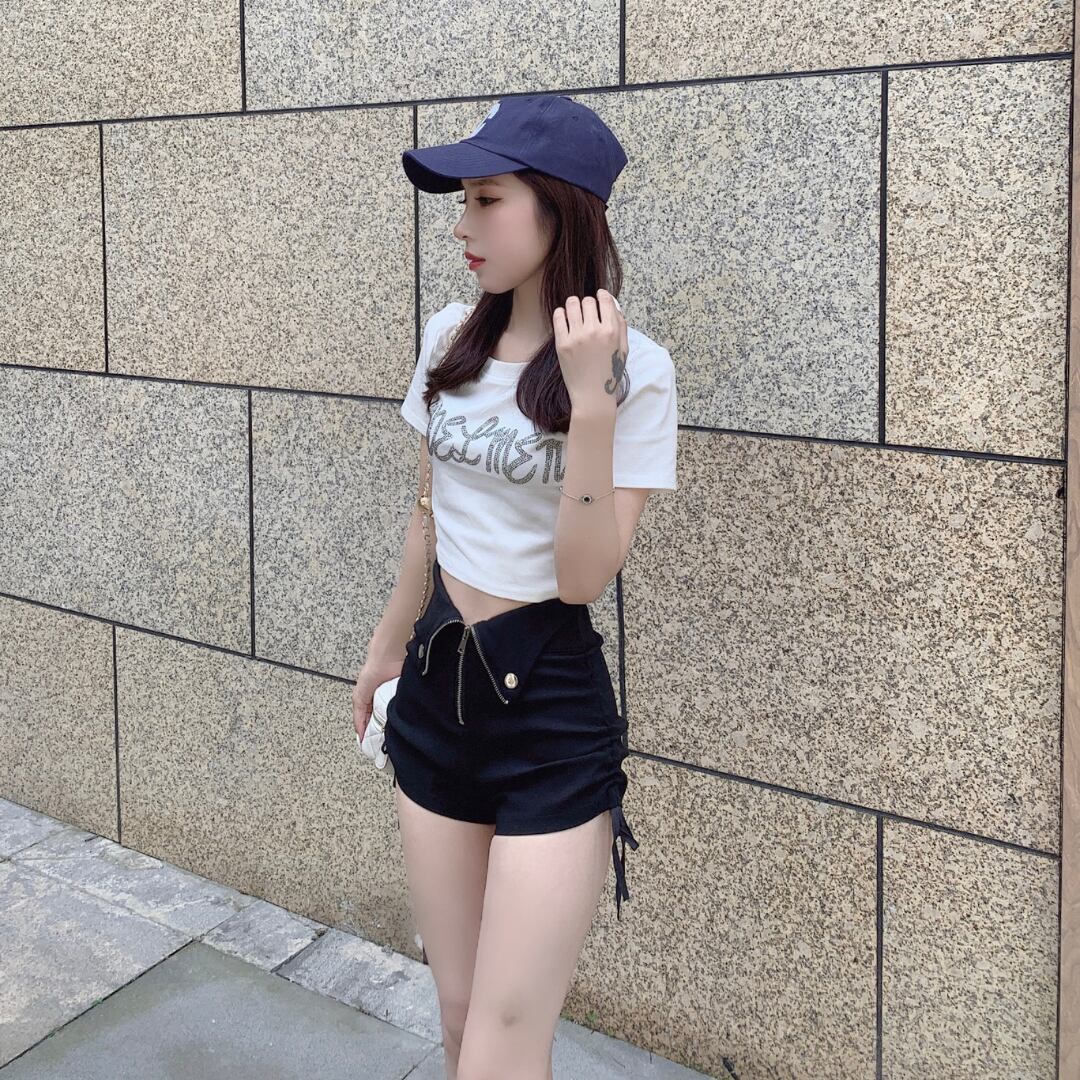 ショートパンツ 韓国 セクシー 足中効果 ハイウエスト レディース