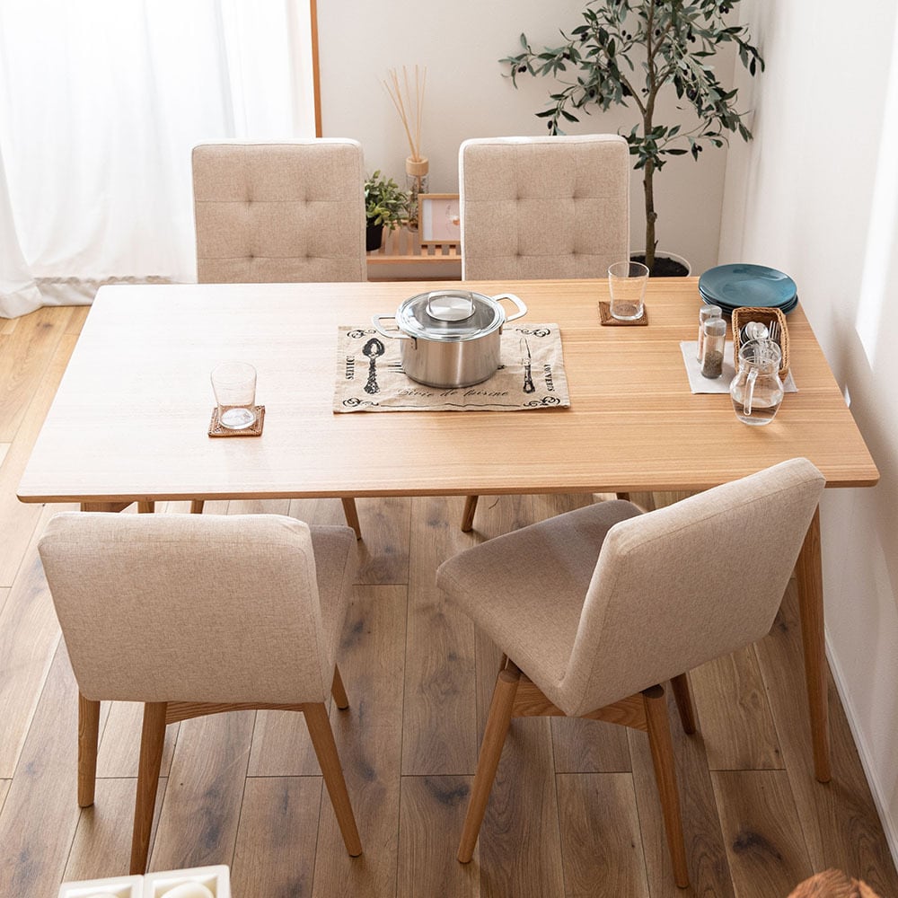 2点セット】Tina 幅60cm カフェテーブル+イームズクリアチェア