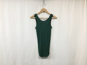 HAKUJI “ Cotton/Linen 2way Rib Tank top “ GREEN