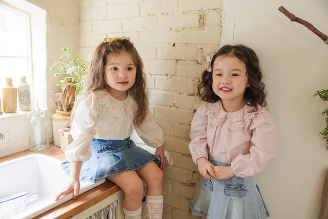 ラスト1 pink 100【即納】<flo>  Deli blouse