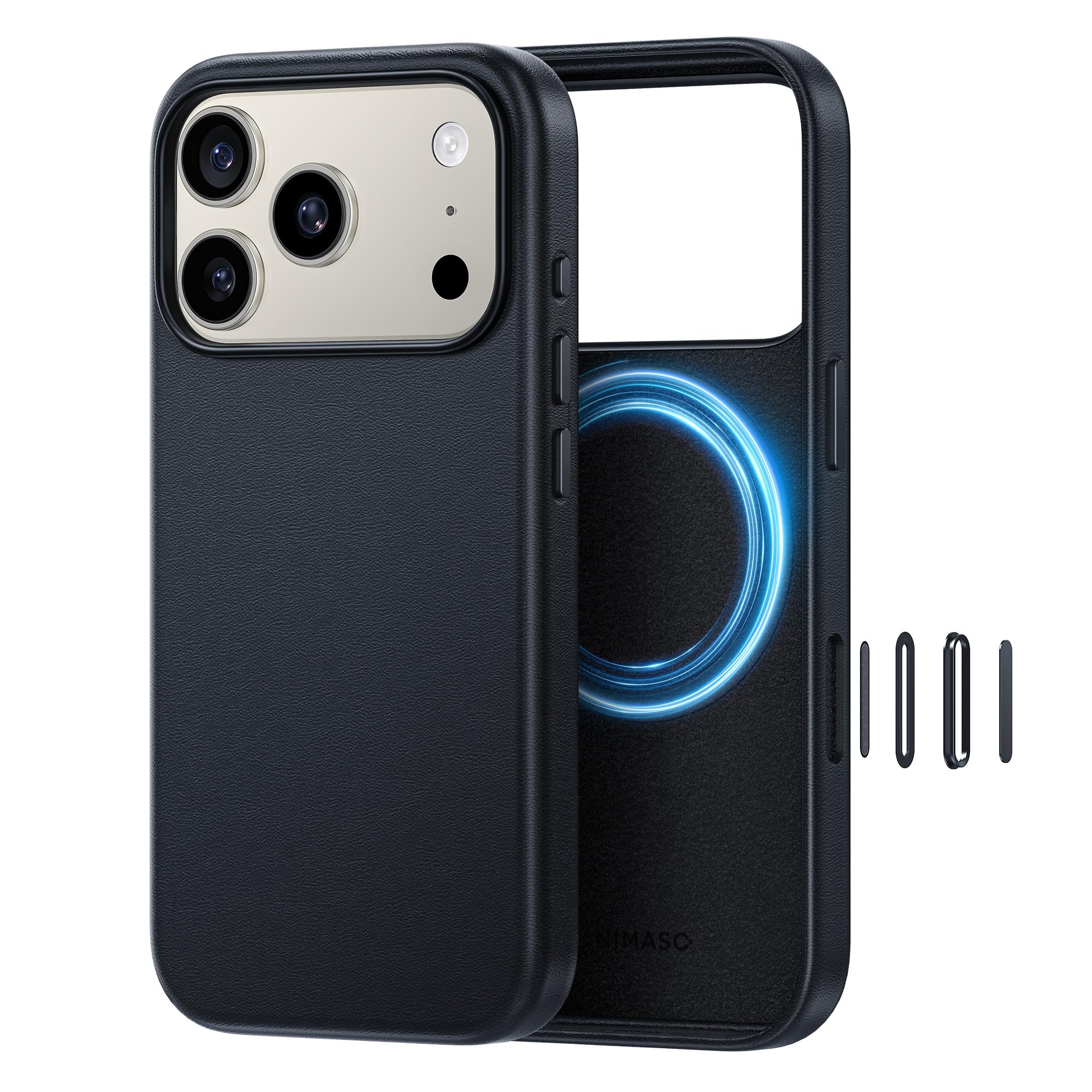 NIMASO iPhone 18 Pro/17 Pro用ケース MagSafe対応 PUレザーケース 全面保護 耐衝撃 傷つき防止