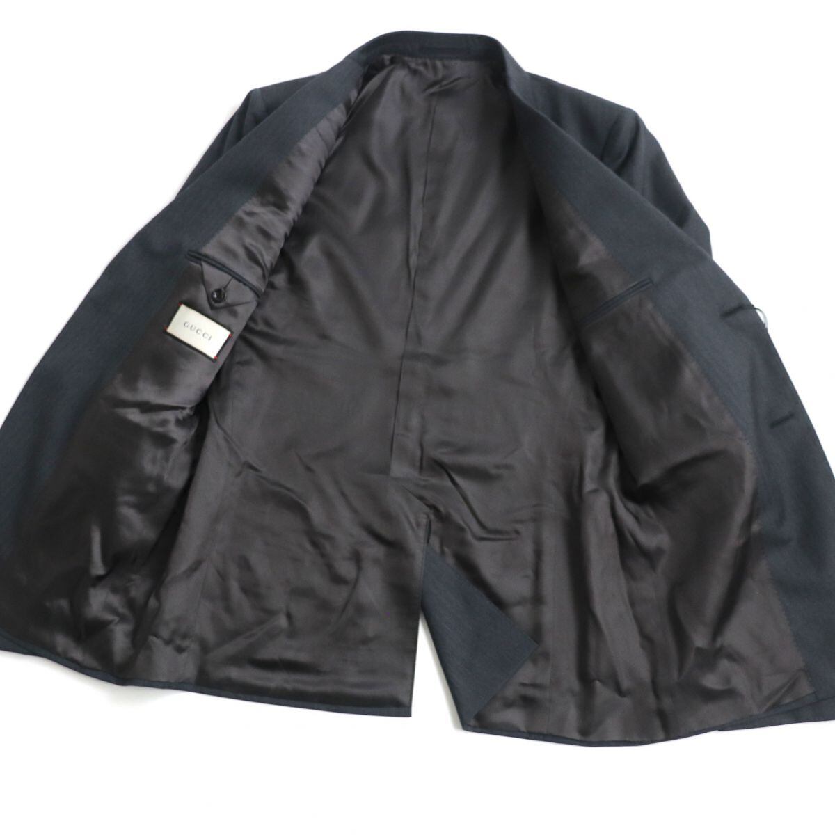 未使用品▽GUCCI グッチ 28T9FH ストライプ柄 ロゴ入りボタン 未使用品▽GUCCI グッチ 28T9FH ストライプ柄 ロゴ入りボタン