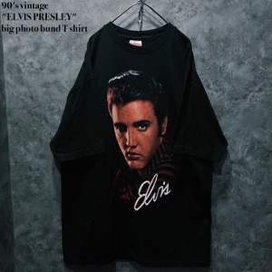 【doppio】90's vintage "ELVIS PRESLEY" big photo bund T shirt