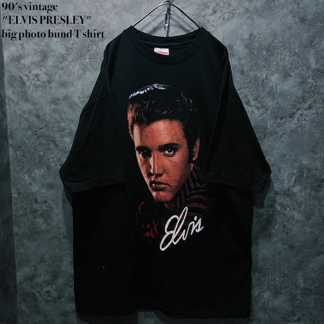 【doppio】90's vintage "ELVIS PRESLEY" big photo bund T shirt