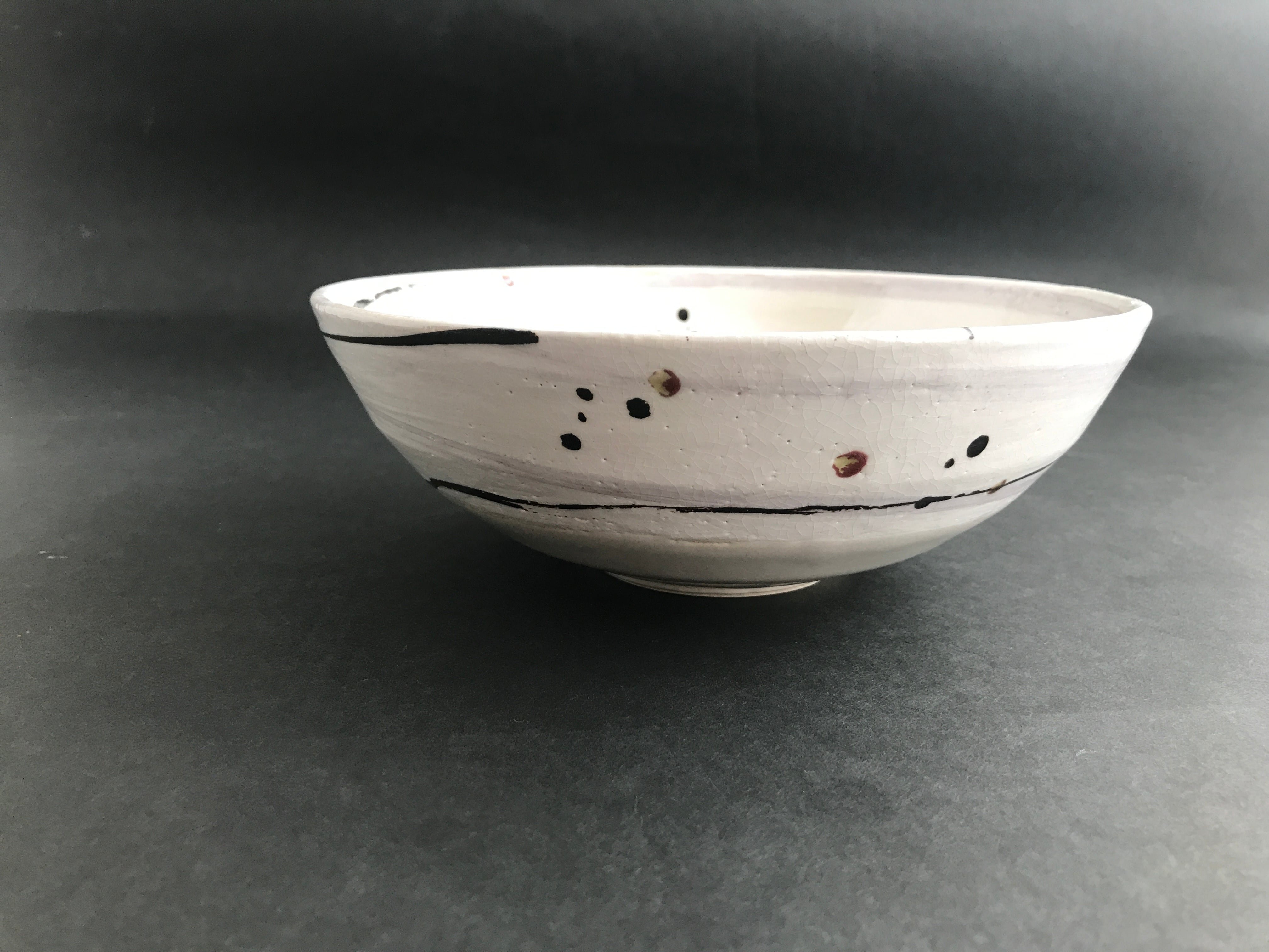 パールホワイトスパイラル紬bowl