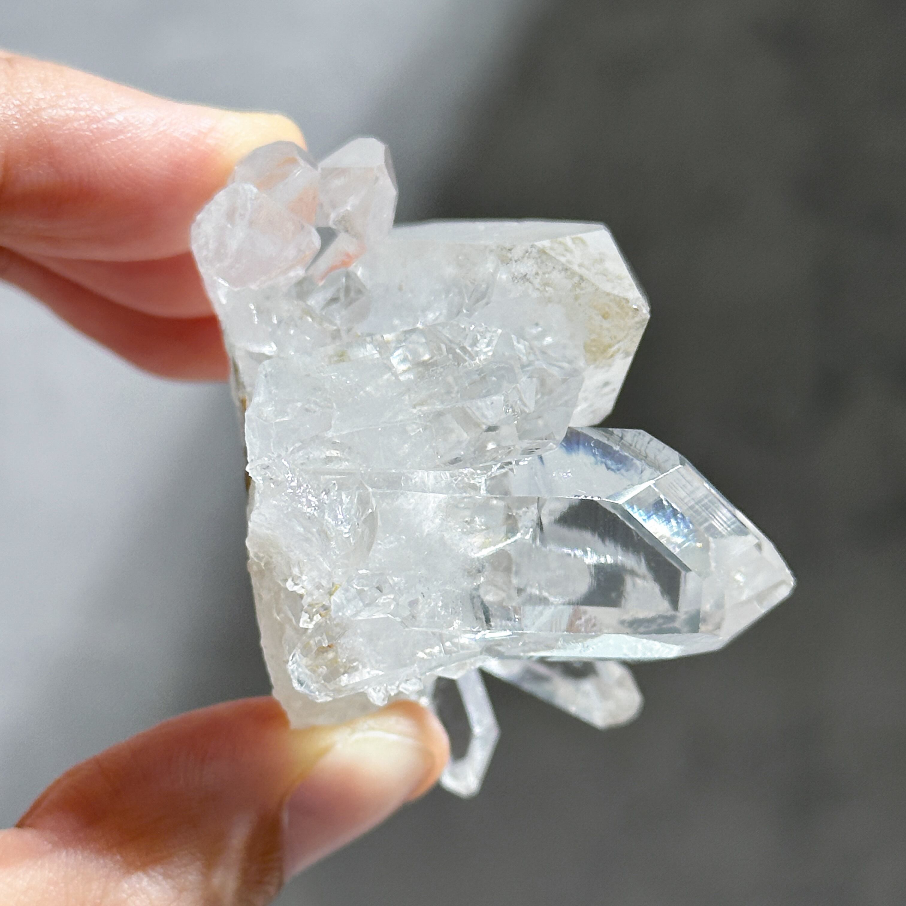 虹◎ゼッカ産水晶クリアクォーツ クラスター46◇ Clear Quartz