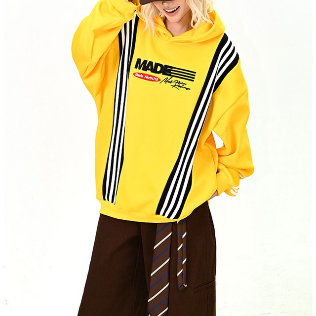 ラインブロックロゴフーディ 2col   R01166