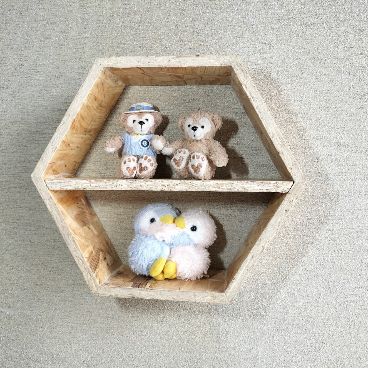 六角形のウォールシェルフ（Sサイズ）【ウォールラック】壁掛け | 生活