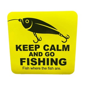 「KEEP CALM AND GO FISHING」 アウトドアステッカー　