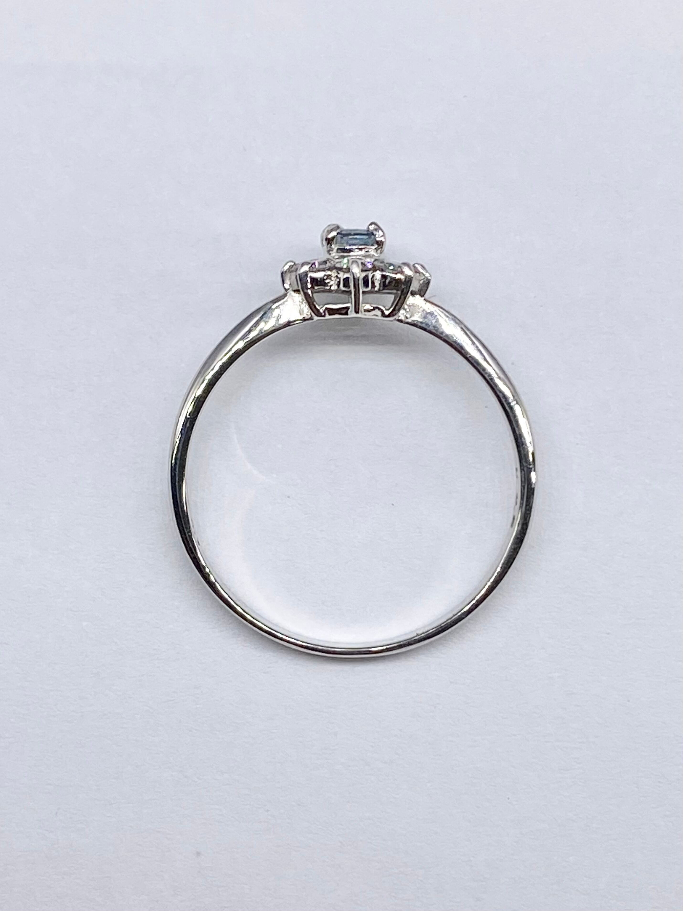 アレキサンドライト 0.1ct / ダイヤモンド 計0.2ct Pt900 リング