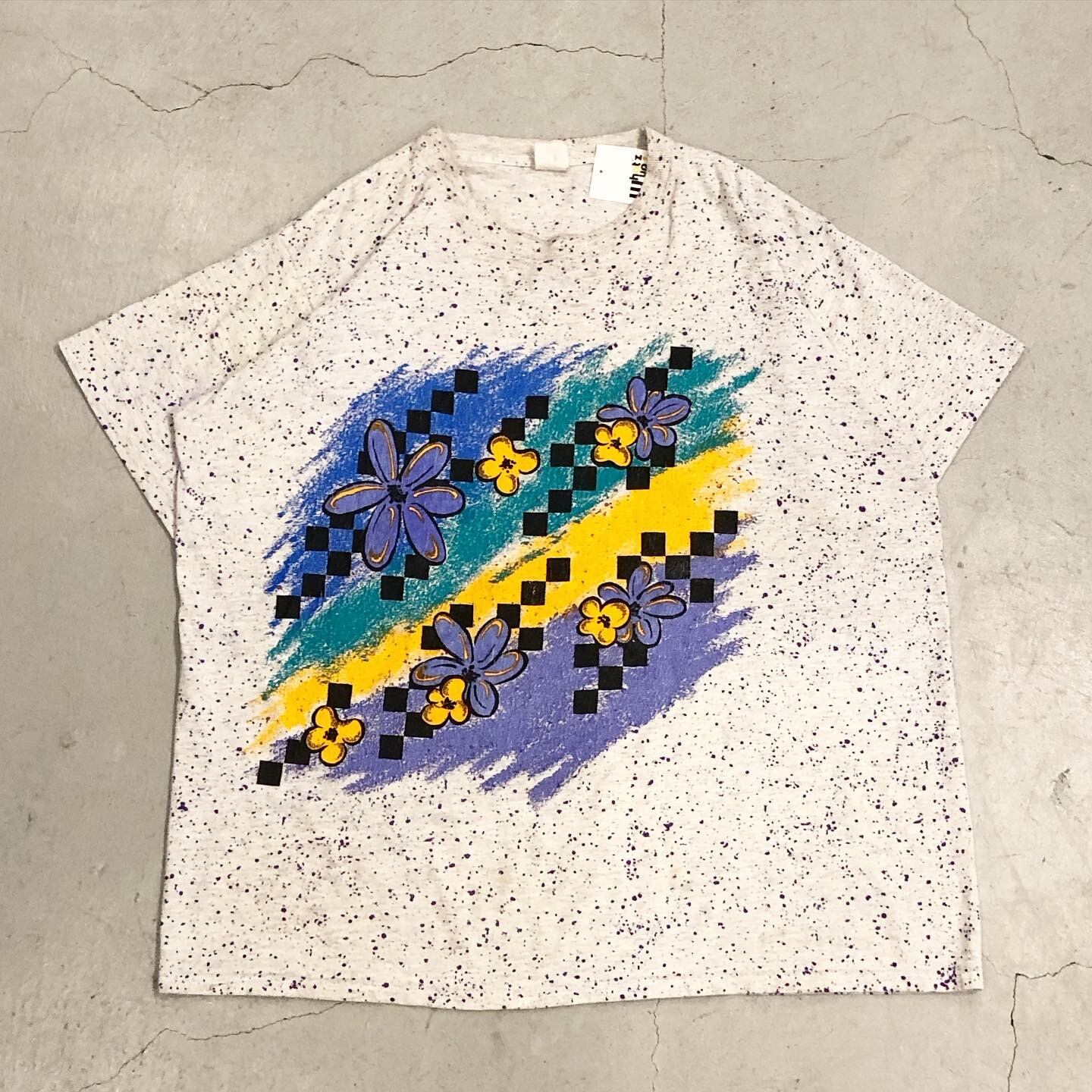 90s flower art T-shirt【高円寺店】
