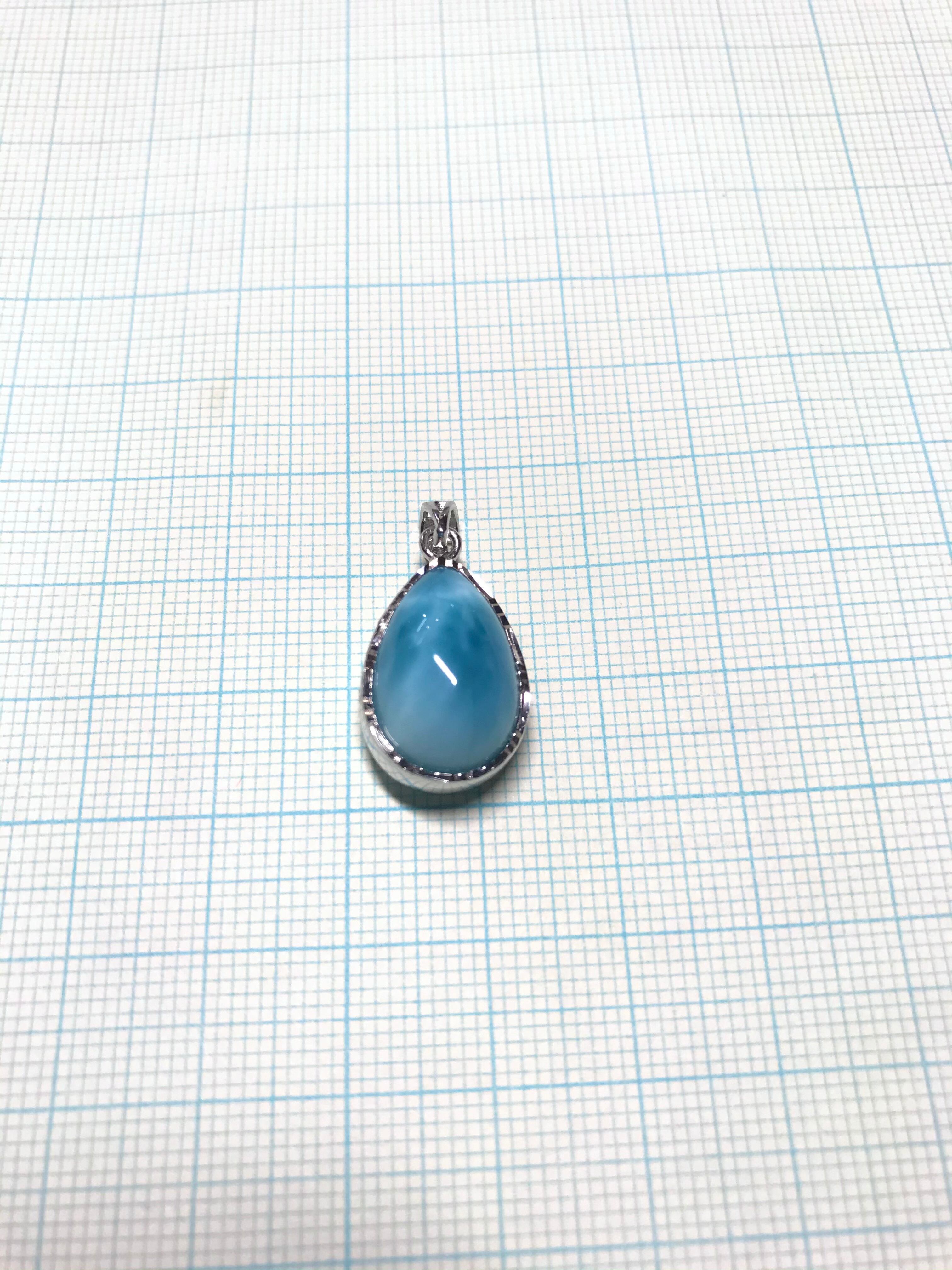 ラリマー　ペンダントトップ　P-4 ドミニカ共和国