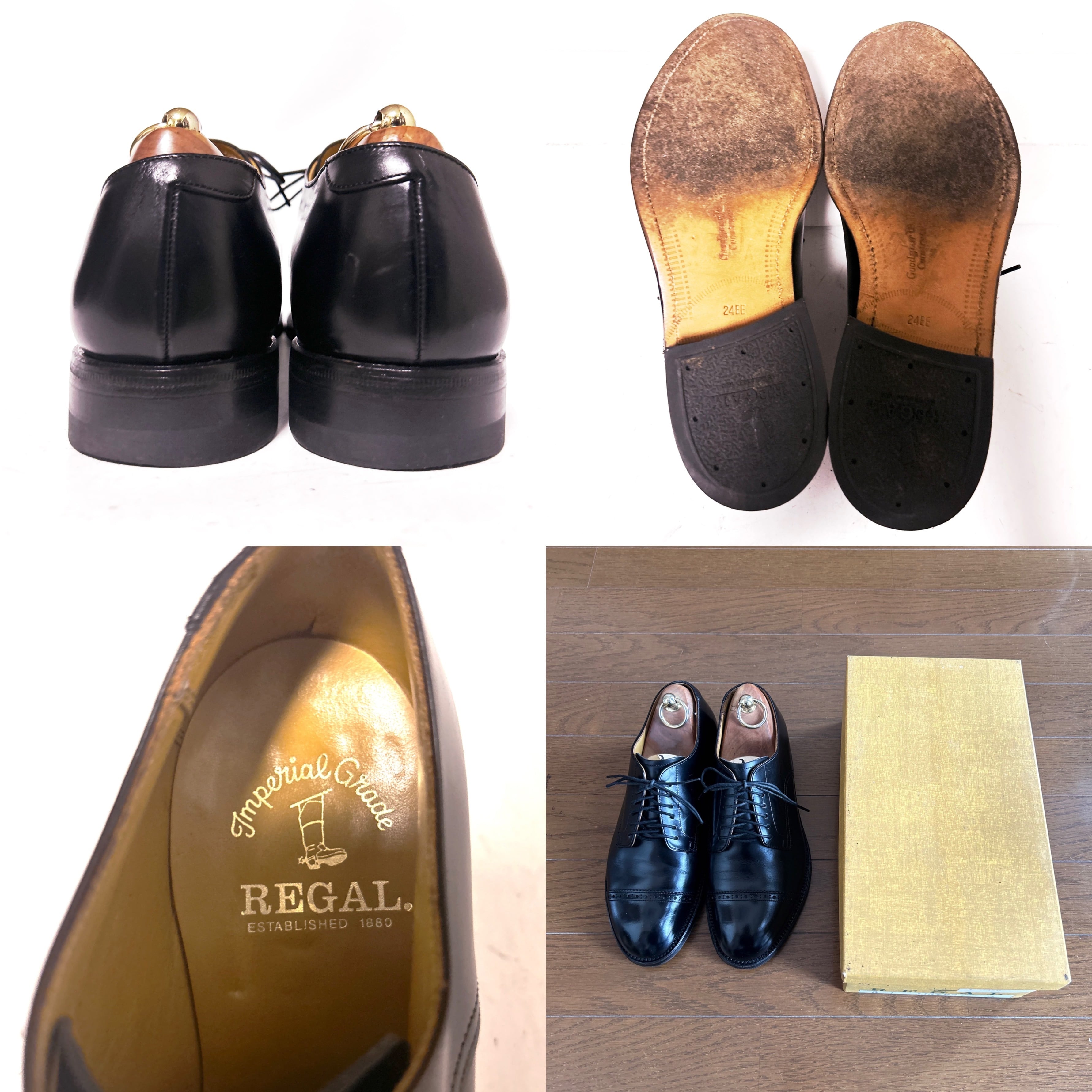 REGAL モカシン ローファー 24.5インペリアルグレード REGAL インペリアルグレード パンチドキャップトゥ 24 | famny