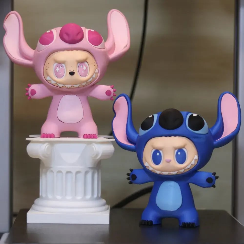 Labubu 3Dプリントフィギュア 14cm かわいいデザイン置物 リビング・デスク・オフィスにぴったりなインテリア 3Dプリント製 贈り物にも