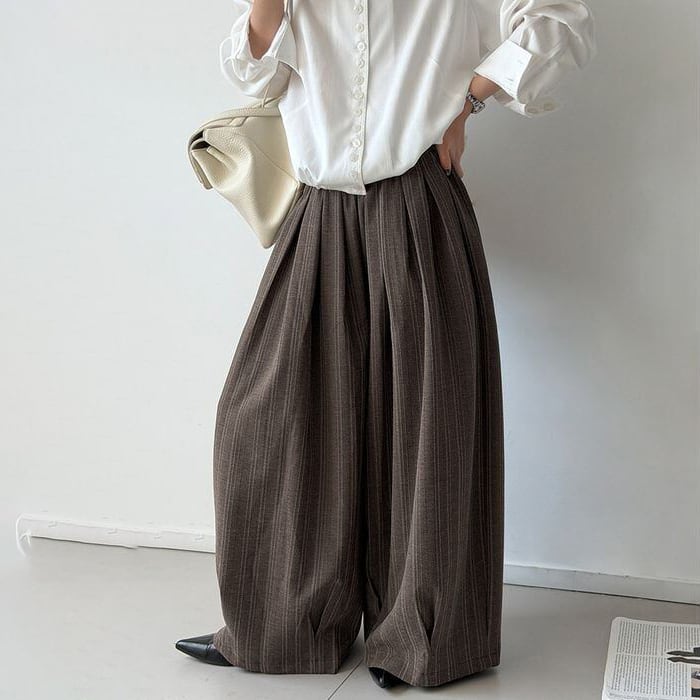 pin stripe wide pants 14730
