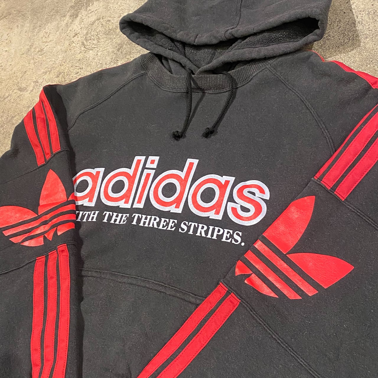 80s adidas L/S HOODED SWEAT アディダス デサント 長袖 パーカー