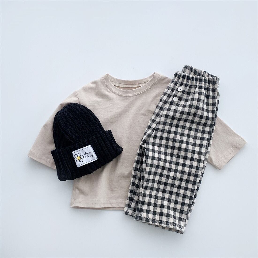 キッズ チェック柄ロングパンツ | N.Leaf