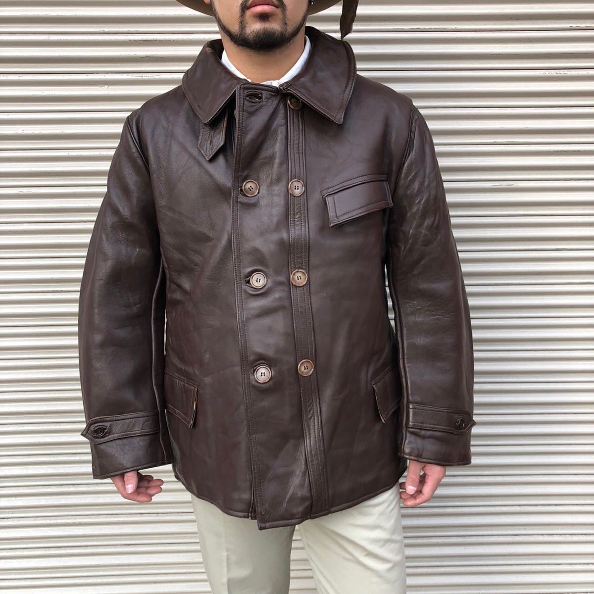 総丈755コルビジェジャケットLe Corbusier jackeレザーコート