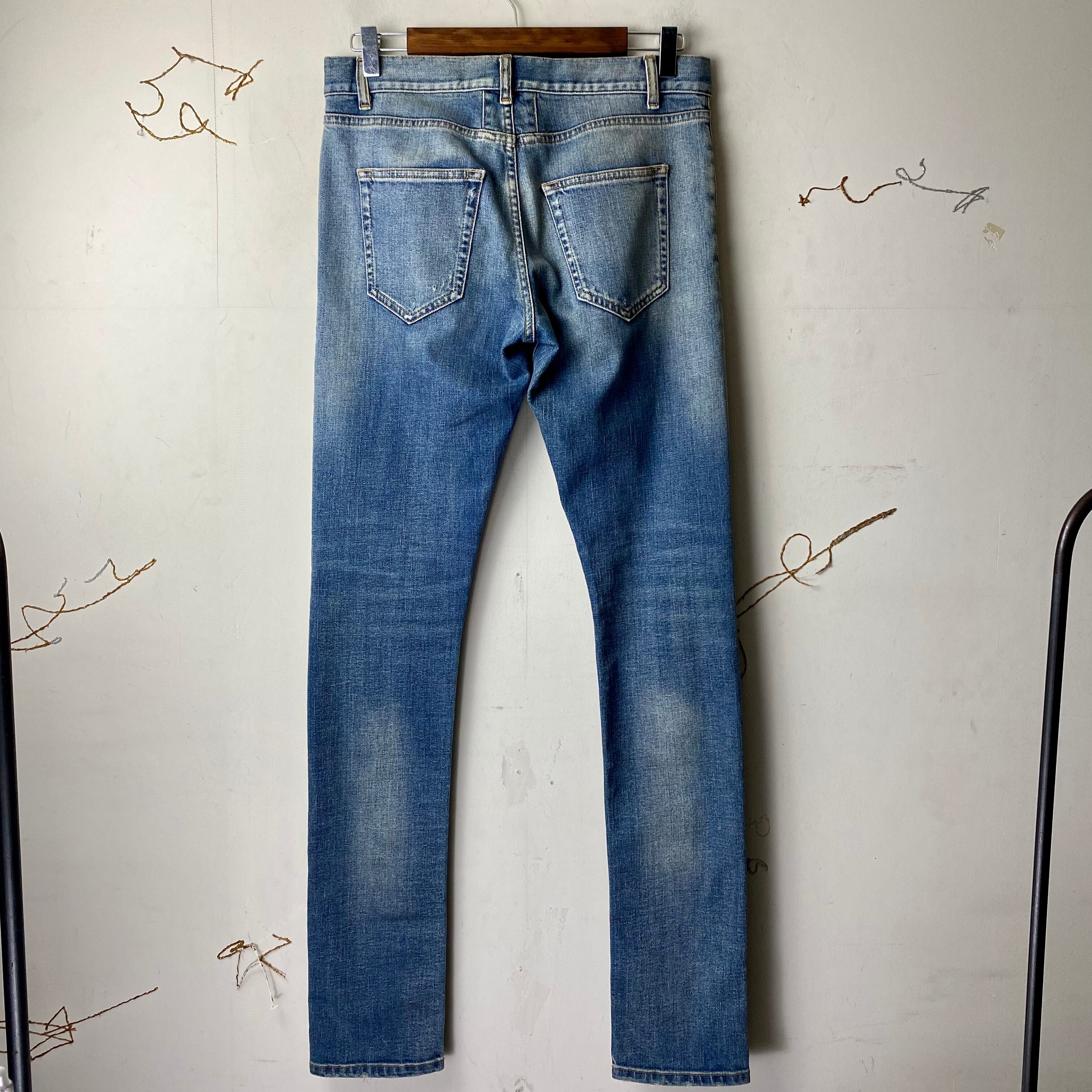 SAINT LAURENT PARIS repair denim skinny pants | NOIR ONLINE 