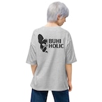 ビッグシルエットBUHI プリントTシャツ(Grey)