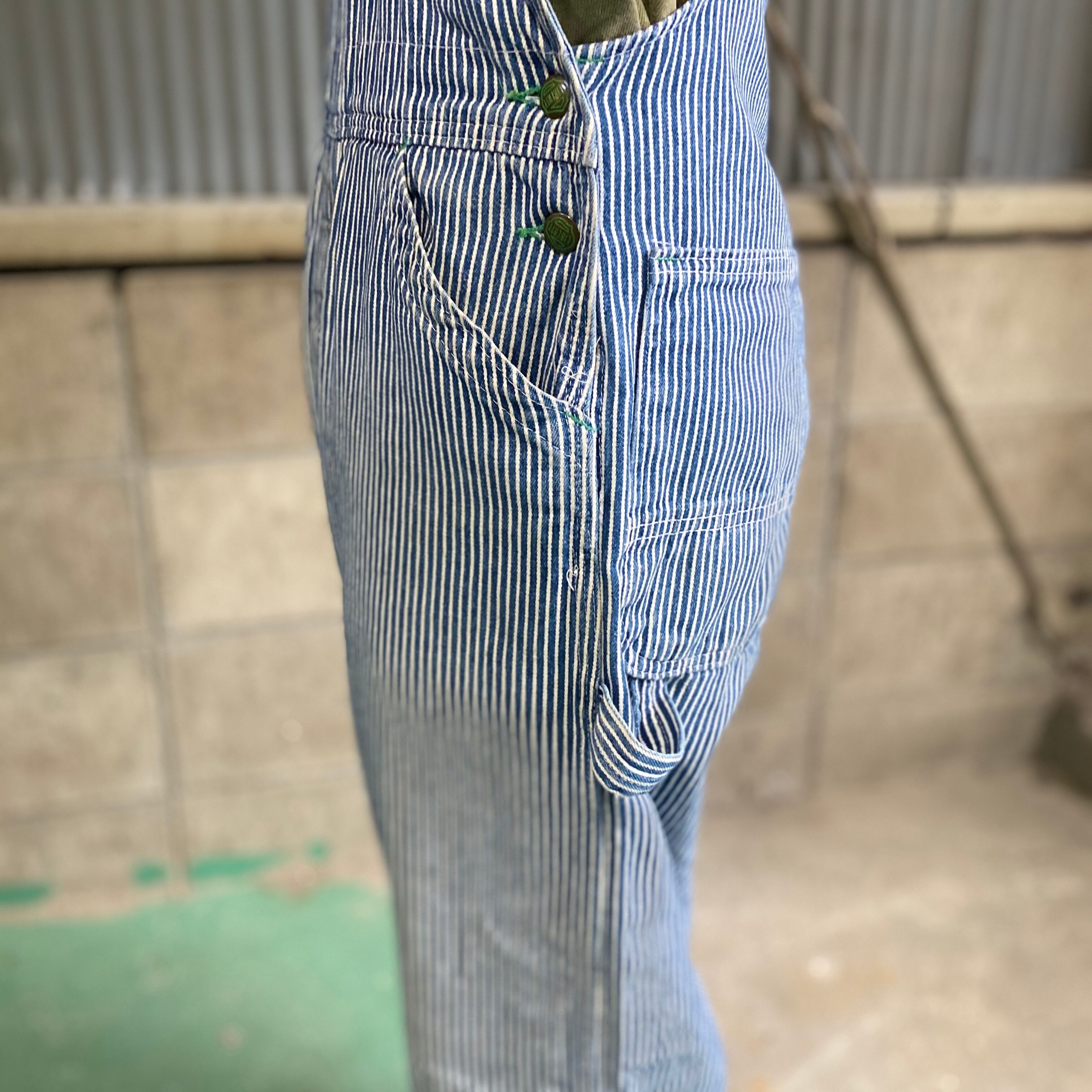LIBERTY リバティー ヒッコリーストライプ デニム オーバーオール
