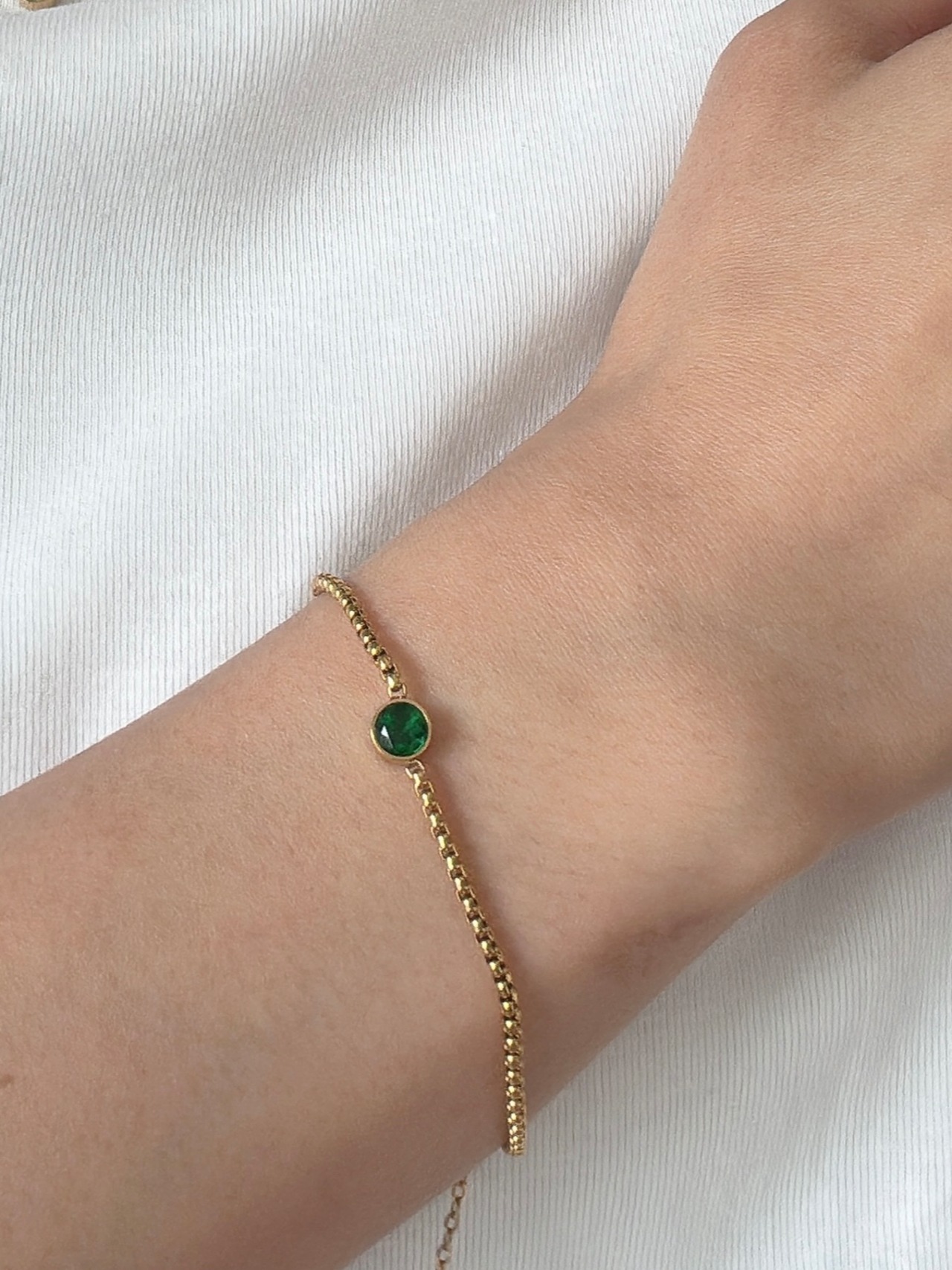 MSA green stone bracelet