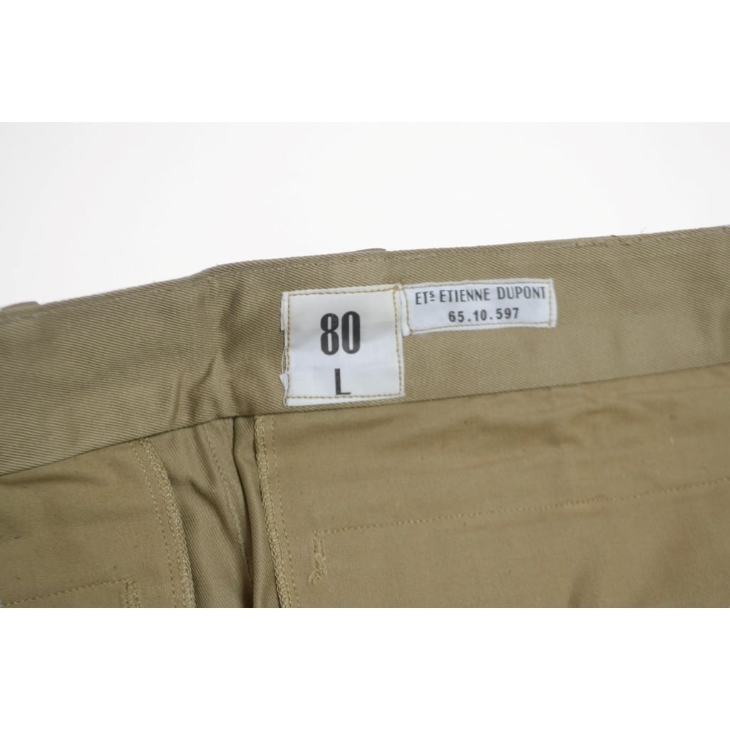 Deadstock】1960's French Army M-52 Chino Trousers / Size:80L ①