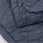 LACOSTE ラコステ キルティング 中綿 ダブル ジャケット 3 /くすみブルー ネイビー系 メンズ