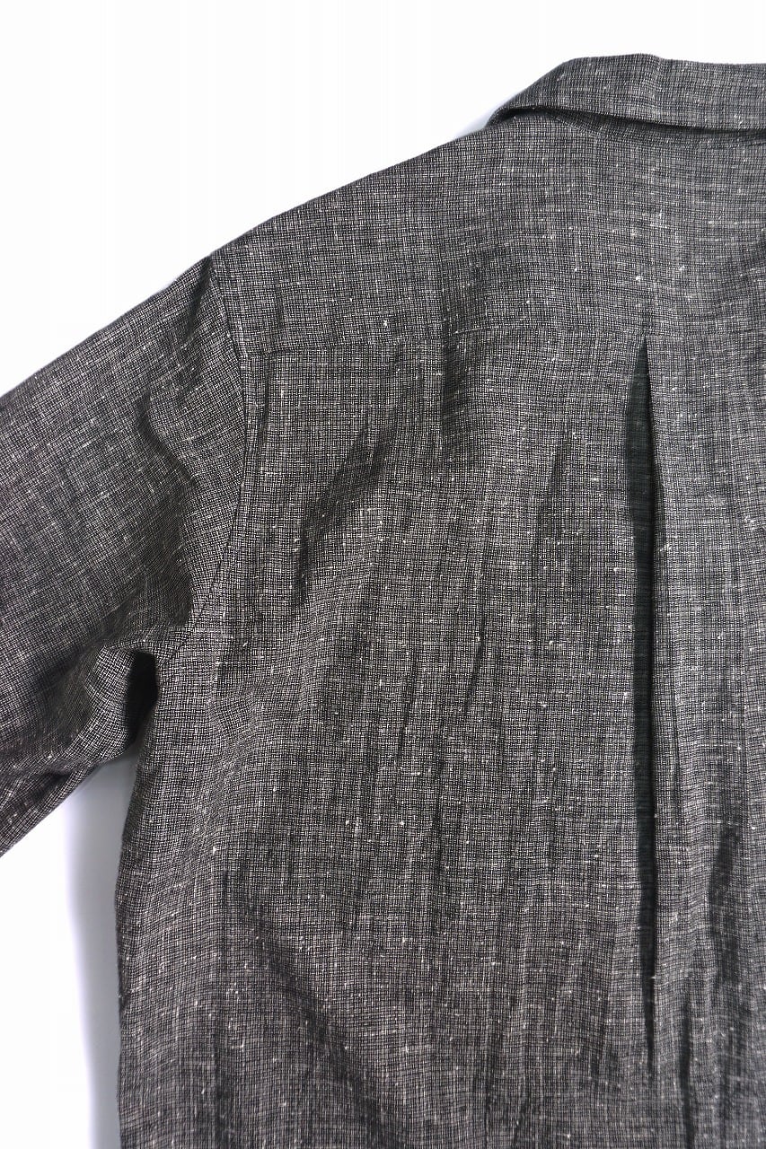 Nepped Check Open Collar Shirt