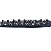 犬の首輪 スタッズ ワイルド トゲトゲ 5穴 調節 可能 小型犬 中型犬 大型犬 猫 かわいい おしゃれ (ブラック, XS)