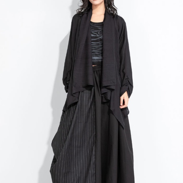 ストライプ柄オーバーサイズロングスリーブシャツ 2color BL0523